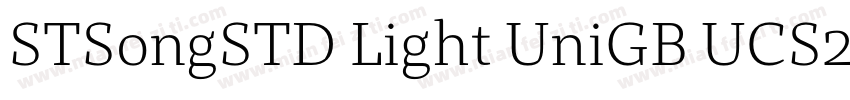 STSongSTD Light UniGB UCS2 Httf字体转换